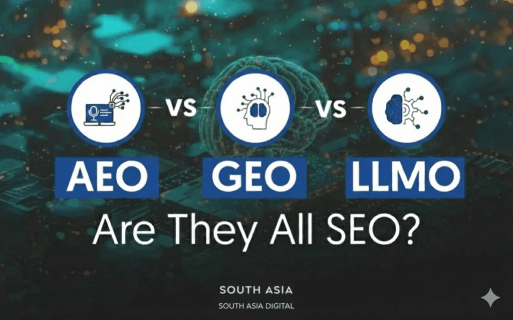 Difference between GEO, AEO and LLM Optimization