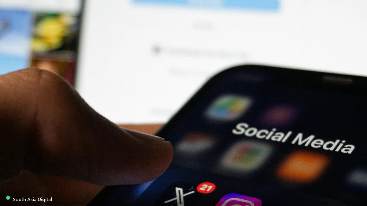 Person checking social media apps on a smartphone, representative of Melbourne social media agencies