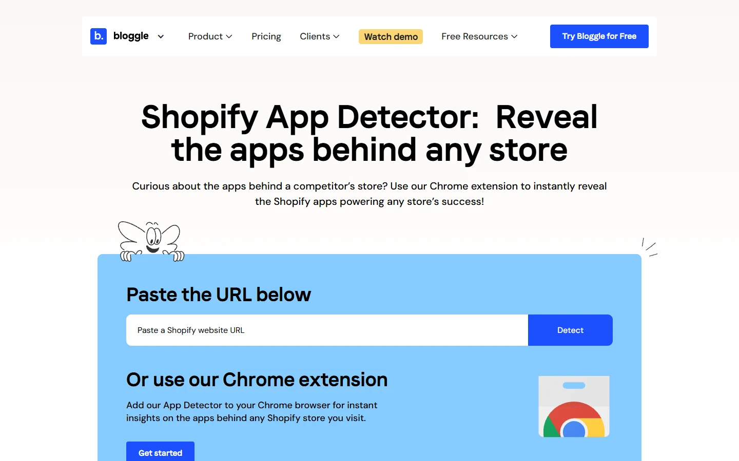 Bloggle App Detector Bloggle Shopify App Detector website