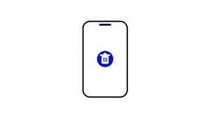 Illustration of a smartphone with a delete icon, representing deleting an Instagram account