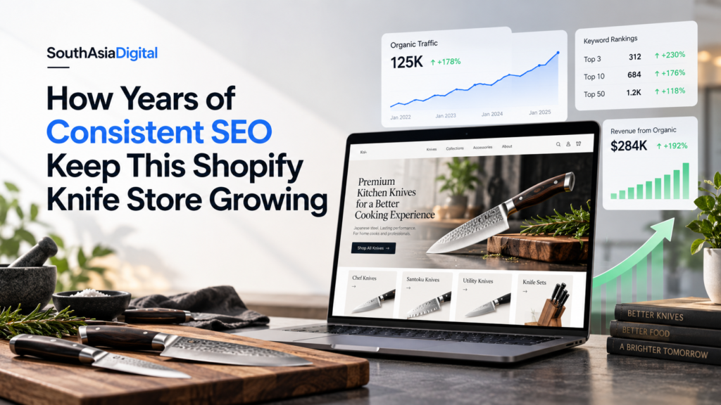How Years of Consistent SEO Keep This Shopify Knife Store Growing