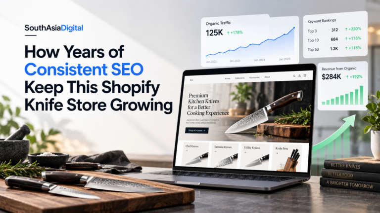 How Years of Consistent SEO Keep This Shopify Knife Store Growing