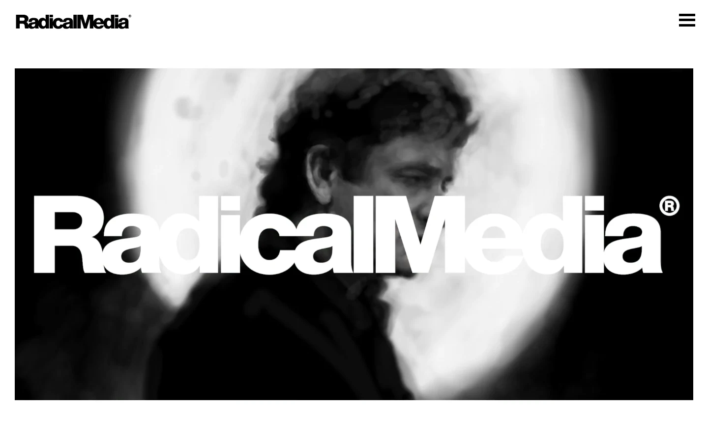 Screenshot of the RadicalMedia homepage, a global production studio known for documentary and entertainment content that also produces brand commercial campaigns